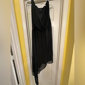 Torrid Black Asymmetrical Cowl Neck Sundress